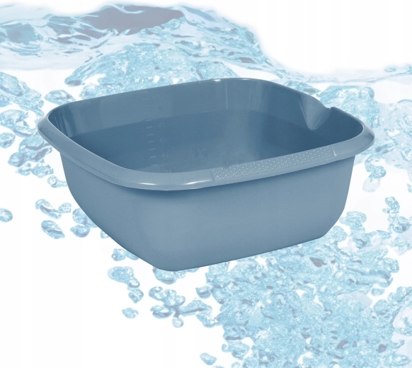 Vierkante kom met schenktuit Nordic Blue 13 l (38 × 38 cm)