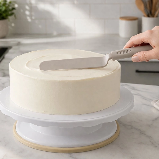 Gelijkmatig glad oppervlak van desserts