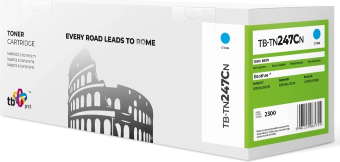 Toner Brother TN-247C Cyaan 100% nieuwe cartridge