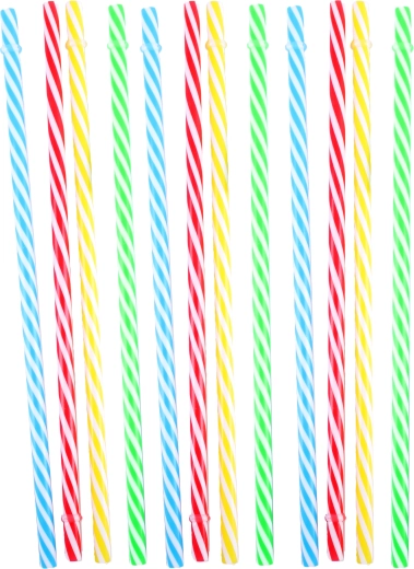 Herbruikbare plastic rietjes, 12 stuks
