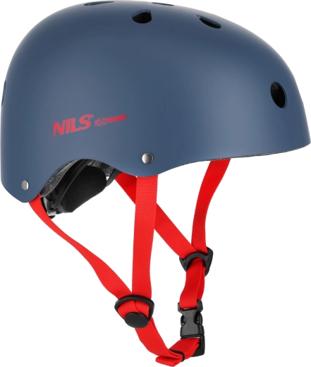 Helm NILS Extreme Pro voor skaten en fietsen, blauw – S (52-56 cm)