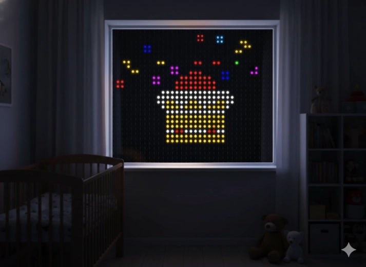 Slimme LED-lichtgordijn 400 RGB multicolor 2 × 2 m met afstandsbediening voor binnen- en buitengebruik