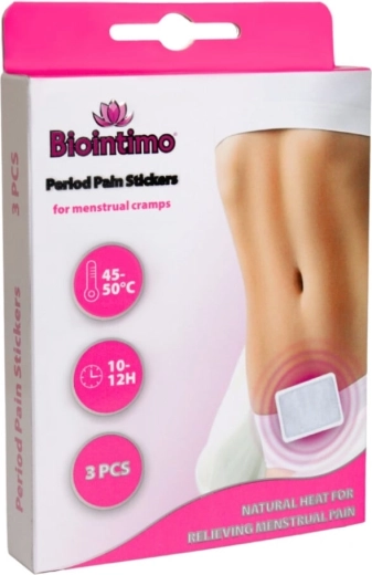 Biointimo verwarmende pleister tegen menstruatiepijn (3 stuks)