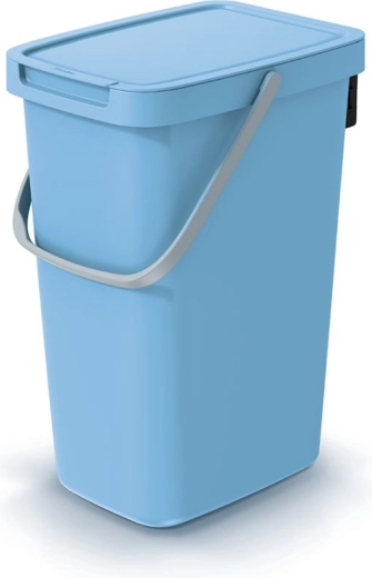 Lichtblauwe afvalbak Systema Q Collect 12 l