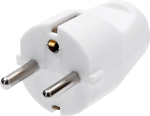 Solight rechte stekker (stekker) IP20 wit - 1 stuk