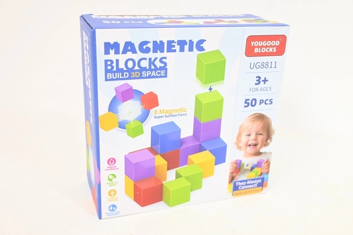 Magnetische bouwset Klocki magnetyczne 50 onderdelen