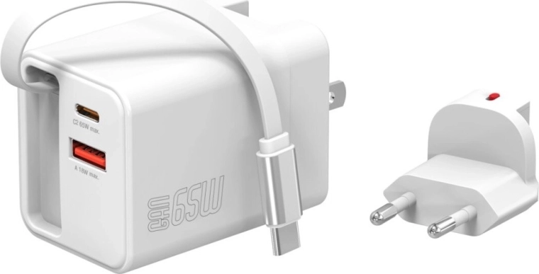 Geïntegreerde, oprolbare “jo‑jo”‑kabel