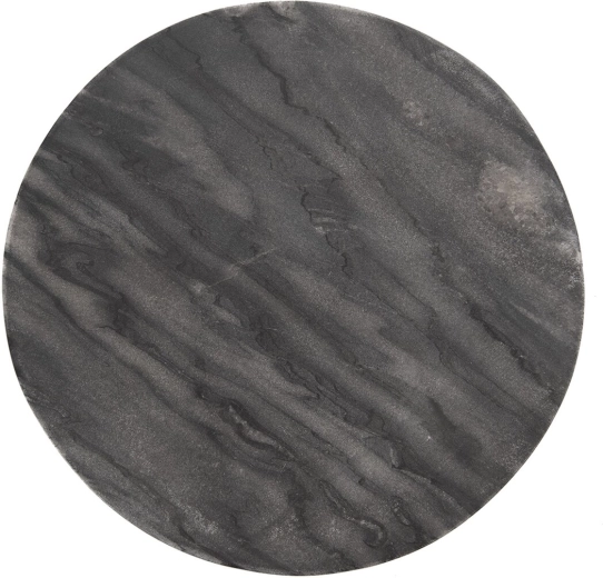 Ronde onderzetter met marmerlook grijs 24 cm
