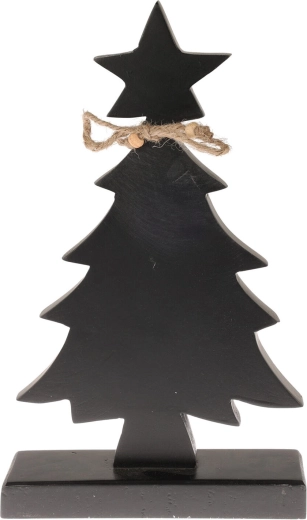 Kerstdecoratie boom van mangohout met ster
