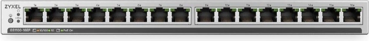 Zyxel GS1100-16EP gigabit-switch met PoE+ (16 poorten)