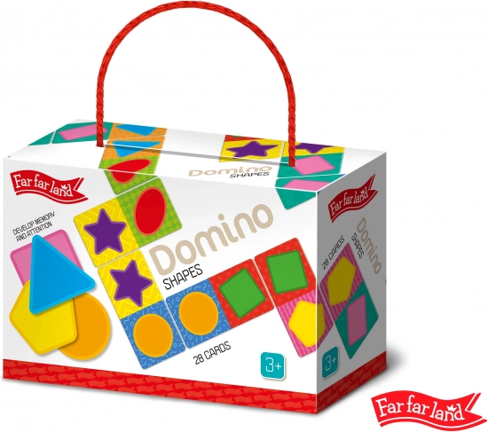 Far Far Land domino met afbeeldingen en vormen