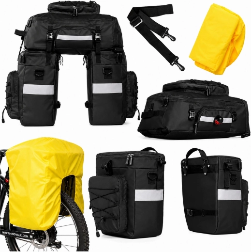 Waterdichte fietstas voor bagagedrager 48 l 3-in-1 XXL