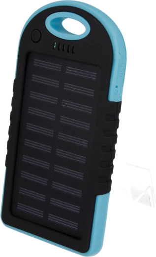 Setty zonne-energie powerbank 5000 mAh blauw