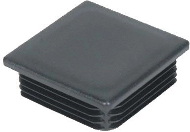 Vierkante dop 60 mm van LDPE, zwart