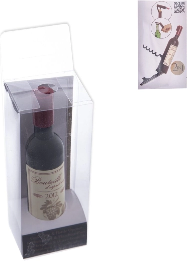 Flessenopener voor wijn en bier 12 cm