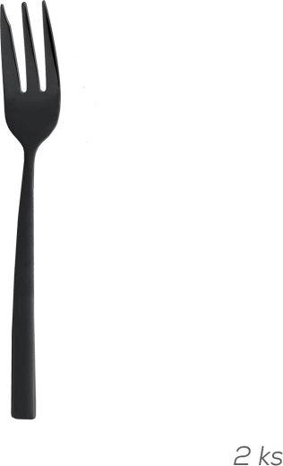 Dessertvorkjes van roestvrij staal Black, 2 stuks