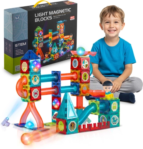 Ricokids lichtgevende magnetische bouwset met 150 onderdelen