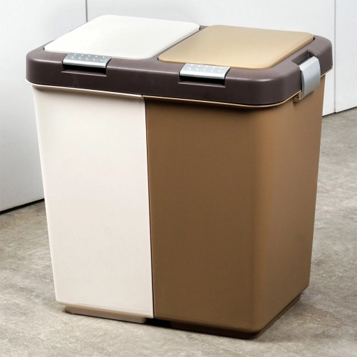 Twee afzonderlijke compartimenten voor eenvoudig scheiden