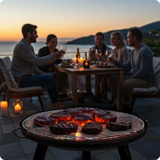 Grillrooster voor snelle hapjes