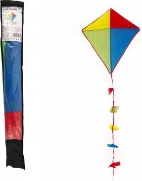 Kleurrijke vlieger van nylon 70x60 cm