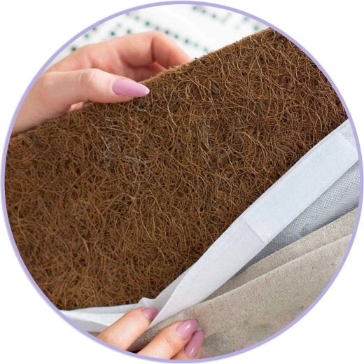 Natuurlijk kokosvezel en ademende hoezen