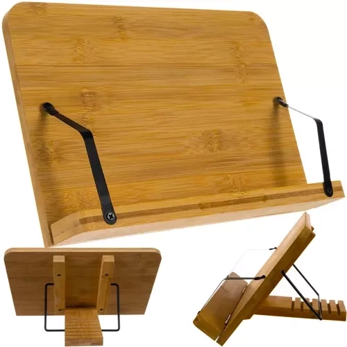 Bamboe standaard voor boek, tablet en laptop Malatec
