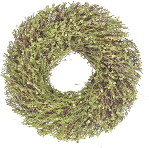 Decoratieve krans van kunststof (PP) groen, diameter 30 cm
