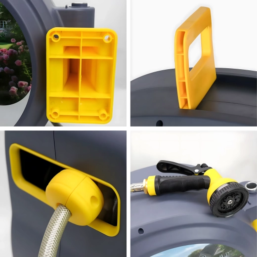 Wandgemonteerde automatische tuinslanghaspel 1/2", 20 m – set