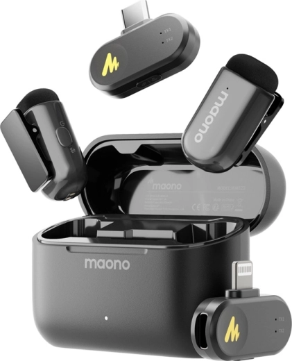 Compacte microfoondubbelset en Lightning-ontvanger