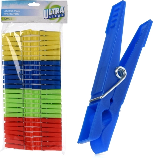 Plastic wasknijpers Ultra Clean 100 stuks
