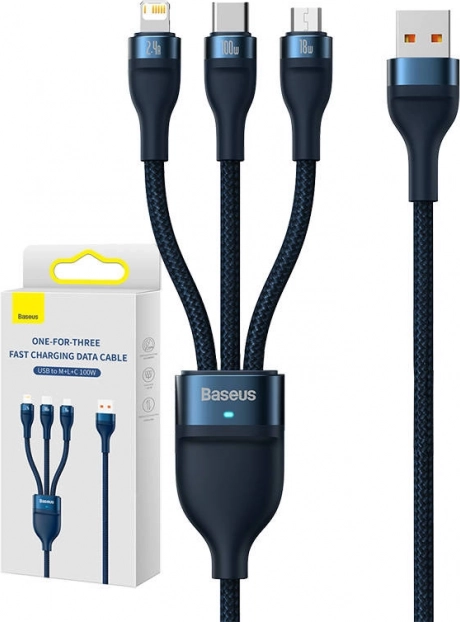 Baseus 3-in-1 oplaadkabel met snellaadfunctie