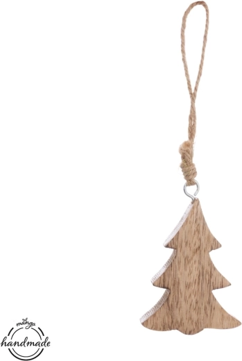 Hangende houten kerstboom van mangohout