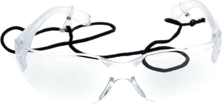 Transparante veiligheidsbril van polycarbonaat