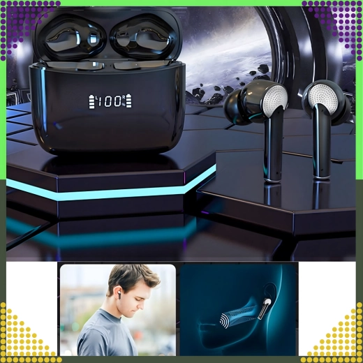 Draadloze sport-oordopjes Bluetooth met powerbank en microfoon