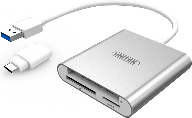 Kaartlezer voor geheugenkaarten USB 3.0 + USB Type‑C