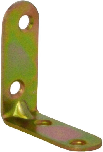 Montagehoek met persing 50 × 18 × 2 mm, geel verzinkt (20 stuks)