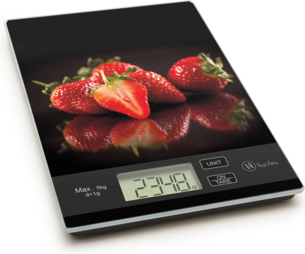 Keukenweegschaal met aardbeienmotief