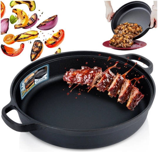 Zonder coating, natuurlijke antiaanbak