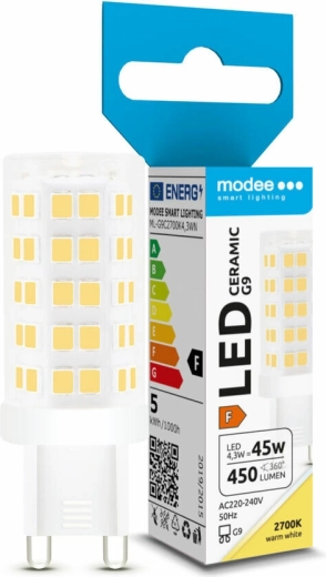 LED-lamp Modee Lighting G9 keramiek 4,3 W warm wit