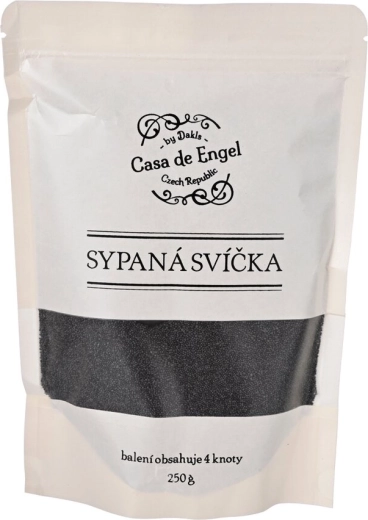 Zwarte korrelwas voor het maken van kaarsen met 4 lonten (250 g)