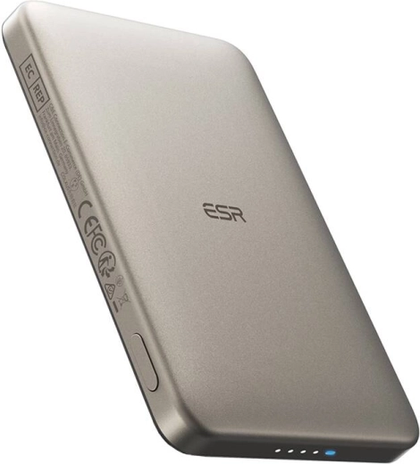 magnetische powerbank esr qi2 magslim 5000 mah zandkleur