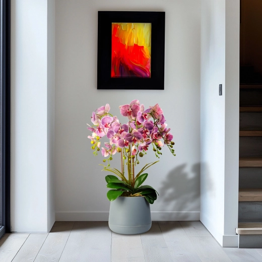 Wanddecoratie orchidee paars 83 cm