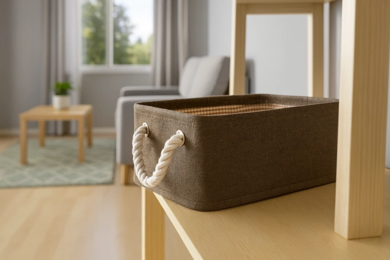 Stijlvolle organisatie in woonkamer en slaapkamer