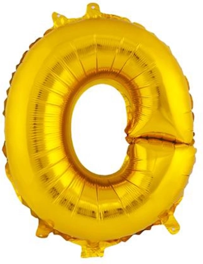 Folieballon TORO letter O 30 cm – goud