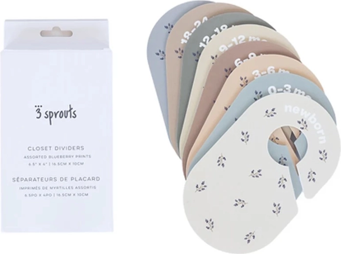 3 Sprouts kledinghangerverdelers op leeftijd Blueberry (8 stuks)