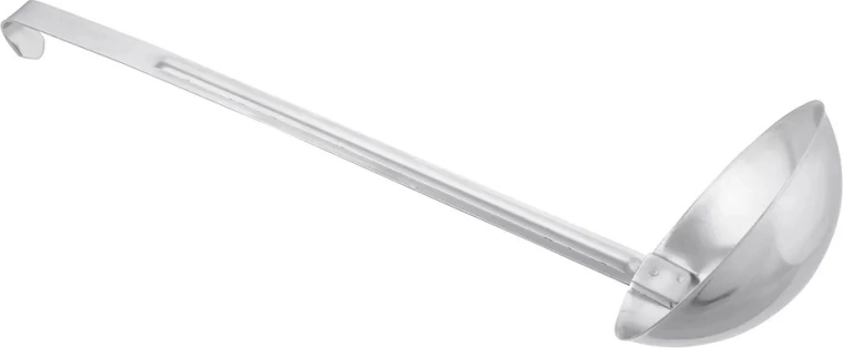 Roestvrijstalen maat-/opscheplepel 125 ml