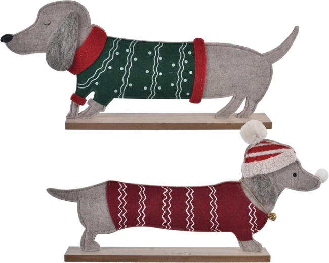 Kerstdecoratie egel van hout en vilt (2 varianten)