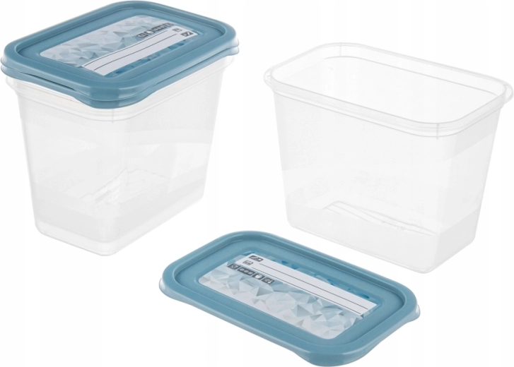 MIA Magic Ice set van 3 bewaardozen voor voeding 3×1 l met labels