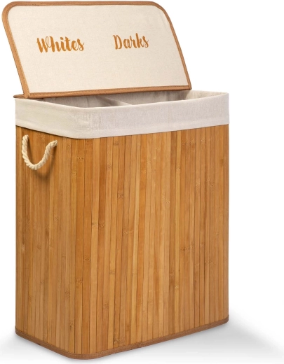 Twee compartimenten: licht en donker wasgoed zonder moeite