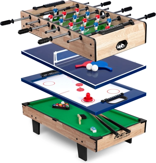 4 spellen in één compacte tafel